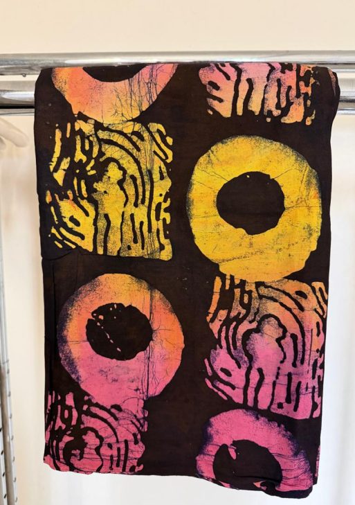 Pure Cotton Fabric with hand painted batik designs 1